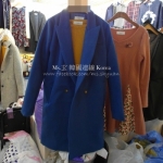 柔軟舒適藍色長大衣。正韓國100%空運連線【現貨】K141122 Ms.玄